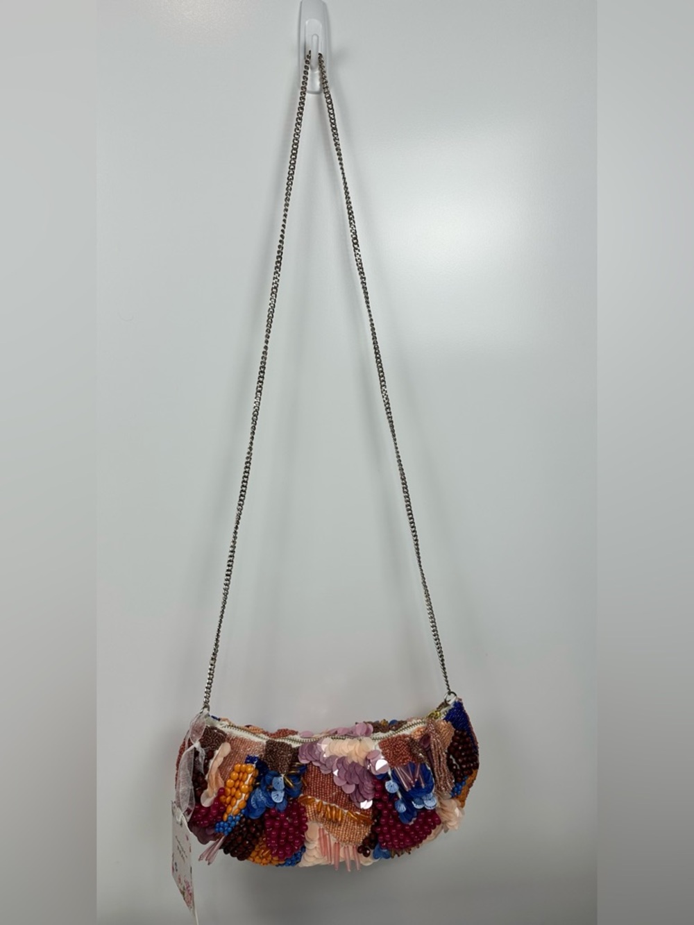 New Relaease Viral Colorful Floral Beaded Bag Handcrafted in India Chain Strap - Picture 2 of 11